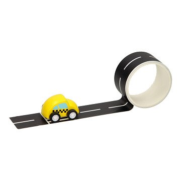 Wooden Car with Road Tape, 8mtr