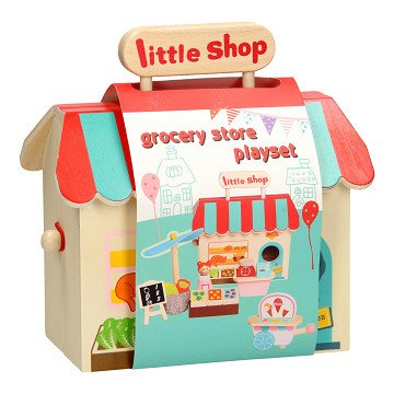 Portable Supermarket Playset Wood