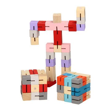 Houten Schakelpuzzel Robot