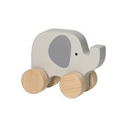 Wooden Toy Figure - Elephant on Wheels