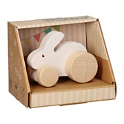 Wooden Toy Figure - Rabbit on Wheels