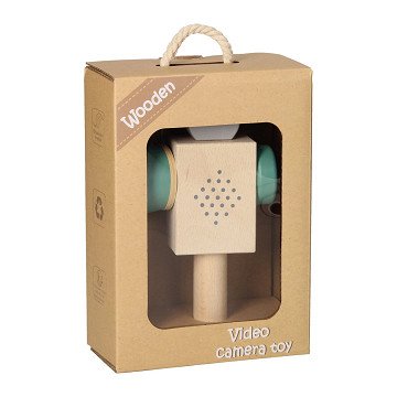 Videokamera aus Holz - Blau