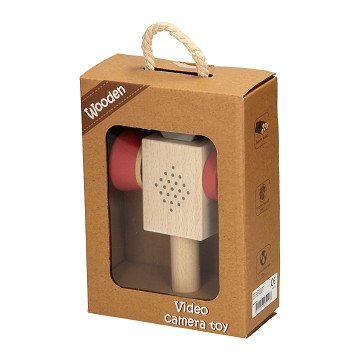 Videokamera aus Holz - Rot