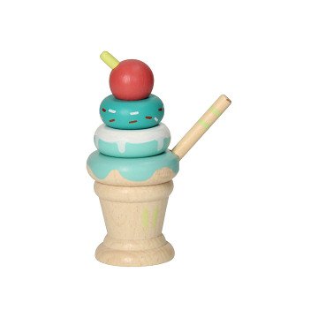 Stapelspielzeug Holz Eiscreme