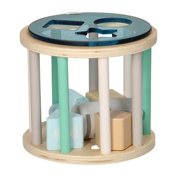 Wooden Shape Sorter - Pastel Blue