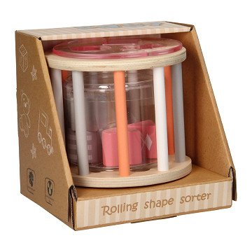 Wooden Shape Sorter - Pastel Pink