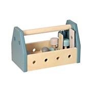 Werkzeugkasten aus Holz – Blau