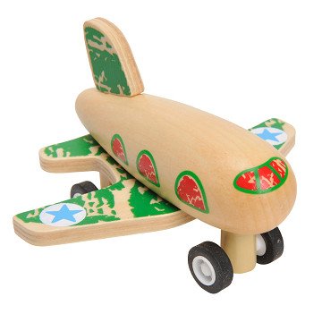 Pull Back Airplane Wood