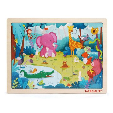 Wooden Jigsaw Puzzle - Forest Animals, 24 pcs.