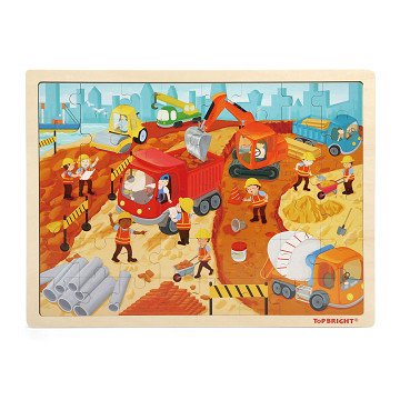 Wooden Jigsaw Puzzle - Construction Site, 48 pcs.