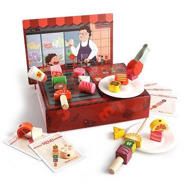 Barbecue play box, 35 pieces.