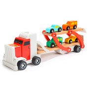 Wooden Transporter with Cars