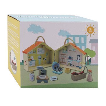 Tierarzt-Spielset aus Holz, 13-tlg.