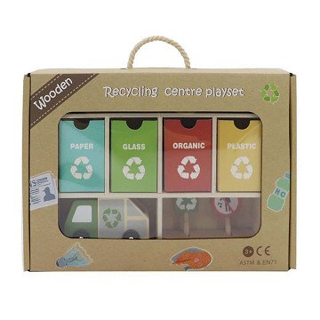 Spielset Recyclingzentrum aus Holz