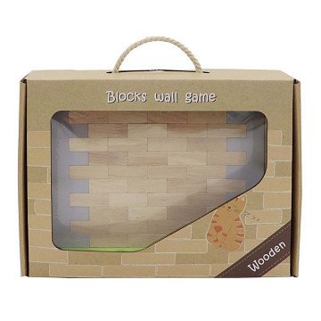 Wand-Balancespiel aus Holzklötzen, 44-tlg.