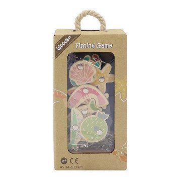 Wooden Magnetic Fishing Game, 15 pcs.