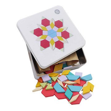 Wooden Mosaic Blocks, 52pcs.