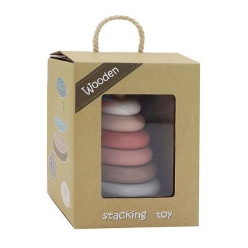 Wooden Stacking Tower Pastel, 6 pcs.