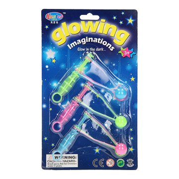 Klik-klakballetjes Glow in the Dark, 3st