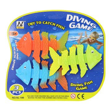 Tauchende Fische, 3 Stück