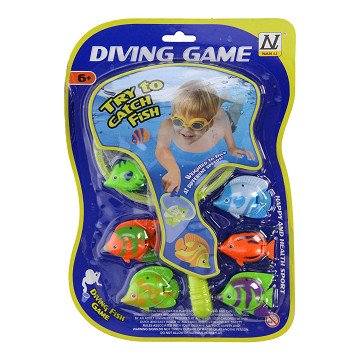 Diving with a fishing net, 7 pcs.
