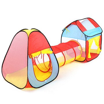 Play tent with tunnel