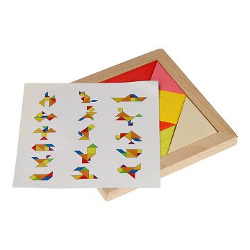 Tangram Puzzle Wood, 7 pcs.