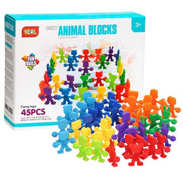 Animal Shape Construction Set, 45 pieces.