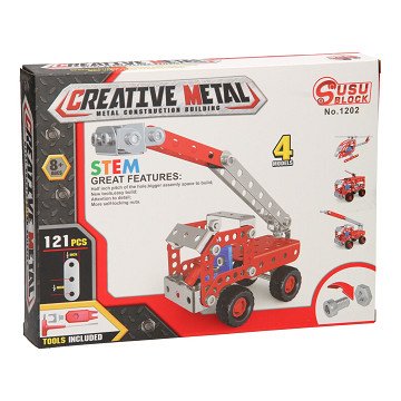 Metal Construction Set - Fire Truck 4 Models