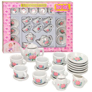Porcelain Tea Set, 21 Pieces.