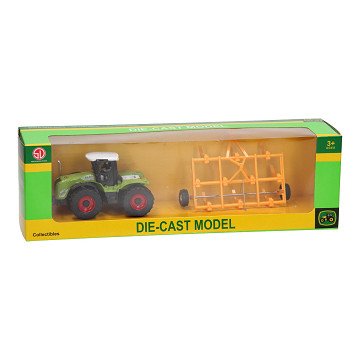 Die-Cast Tractor with Agricultural Implements