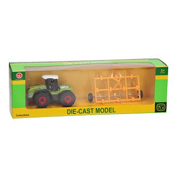 Die-Cast Tractor with Agricultural Implement