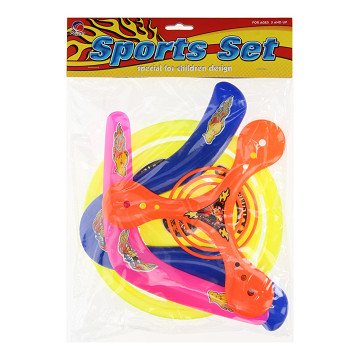 Frisbee and Boomerangs, 4 pcs.