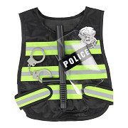 Polizei-Set mit Schlagstock & Handschellen, 4-tlg.