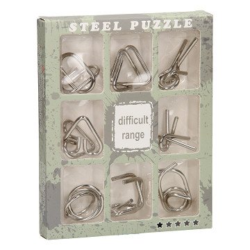 Metal Brain Puzzles, 9 pcs. *