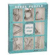 Metal Brain Puzzles, 9 pcs. **