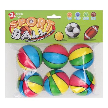 Foam balls Basketball, 6 pcs.