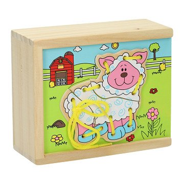 Wooden Stringing Puzzle Farm, Set of 4