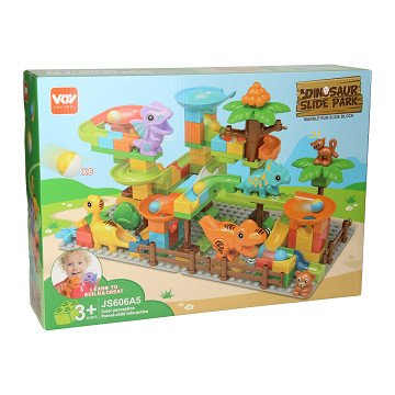 Building set Blocks and Marble Track Dino