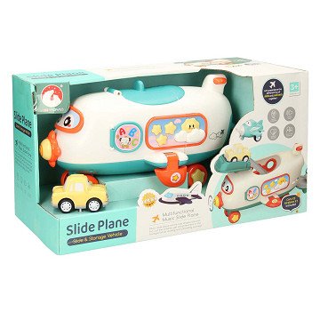 Passenger Airplane with Vehicles Playset