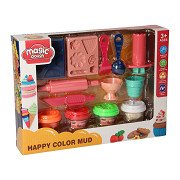 Dessertset aus Ton – 4 Tontöpfe