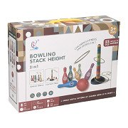 Stapelturm, Ringwurfspiel und Bowling 3 in 1