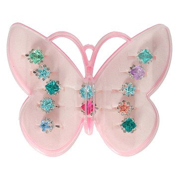 Ring set in Butterfly box, 12 pcs.