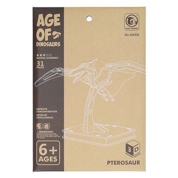 Houten Bouwpakket Dino 3D Pterosauriër