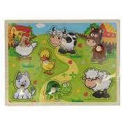 Wooden Farm Animal Knob Puzzle, 7 pcs.