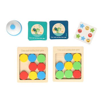 Wooden Sliding Puzzle Duel with Bell Game