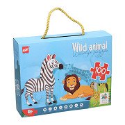 Puzzle Wilde Tiere, 100 Teile.