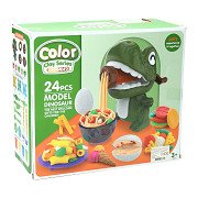 Dino-Ton-Set – 4 Tontöpfe – 24-tlg.