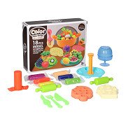 Gemüse- und Obst-Ton-Set – 6 Farben Ton – 18-tlg.