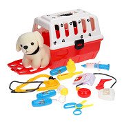 Dog in Travel Basket Vet Playset